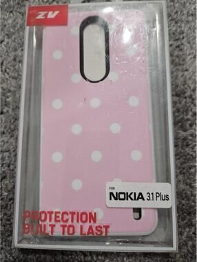 Phone Case For Nokia 3.1 Plus Pink With Pokedots Zizo